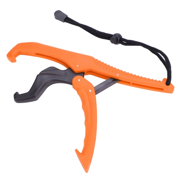 Fishing Gripper Gear Tool ABS Grip Tackle Holder Fiskeklemme med justerbart reb (orange, S)