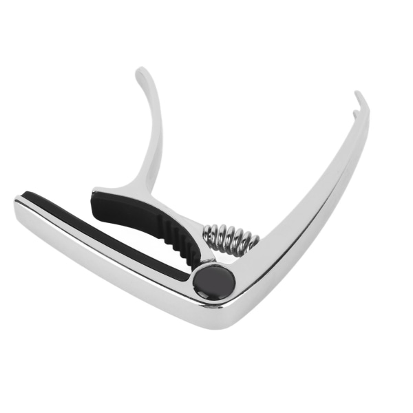 Gitarr Capo Metal Justerbar fjäderspänning Capo för akustisk elektrisk Ukulele Bas Silver