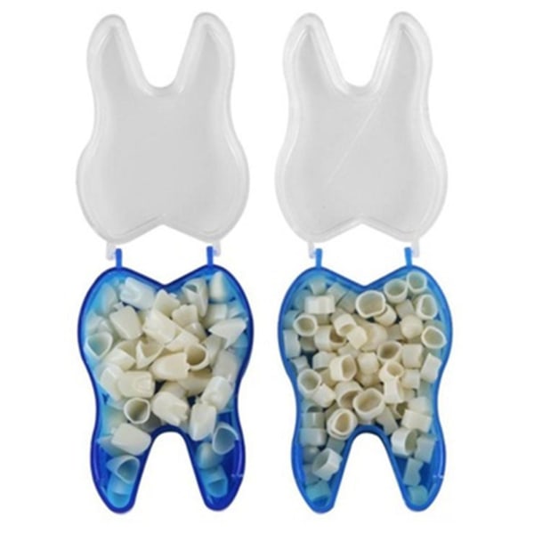 1 Låda Dental Tillfälliga Kronfaner Porslinständer Fram Baksida Molar Tänder