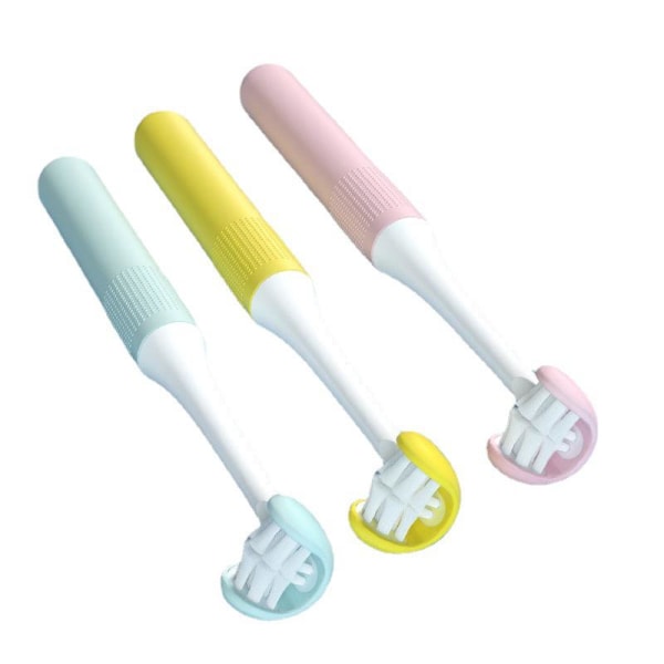 3-sidig voksen tannbørste Tennene Sykepleie Brush Cleaner Tannbørste