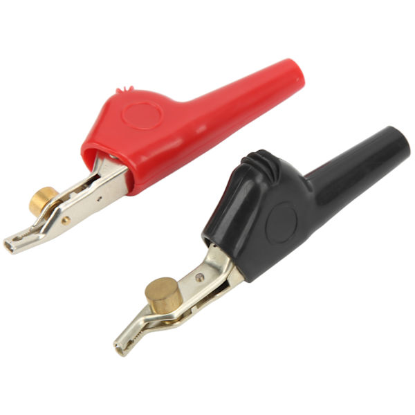 1 sett ikke-stripping testklips med nål PVC Cupronickel elektriske klemmer 25 mm åpning