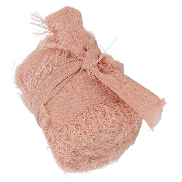 Sifonkinauha 5M DIY Mielenkiintoinen rustiikkinen polyesterirakenne käsin värjätty koristeellinen vintage-nauha lahjapaketointiin Pinkki HM2231602