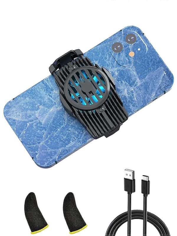Telefonkøler til iPhone, køletilbehør til gamingtelefoner, telefonventilatorradiator
