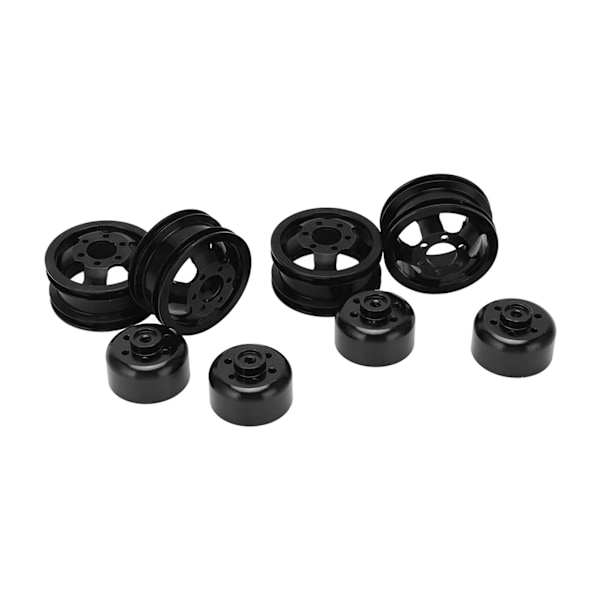 RC hjulnav i aluminiumlegering til WPL Fj40 C14 C24 B14 B24 B16 B36 1/16 modelbil Sort