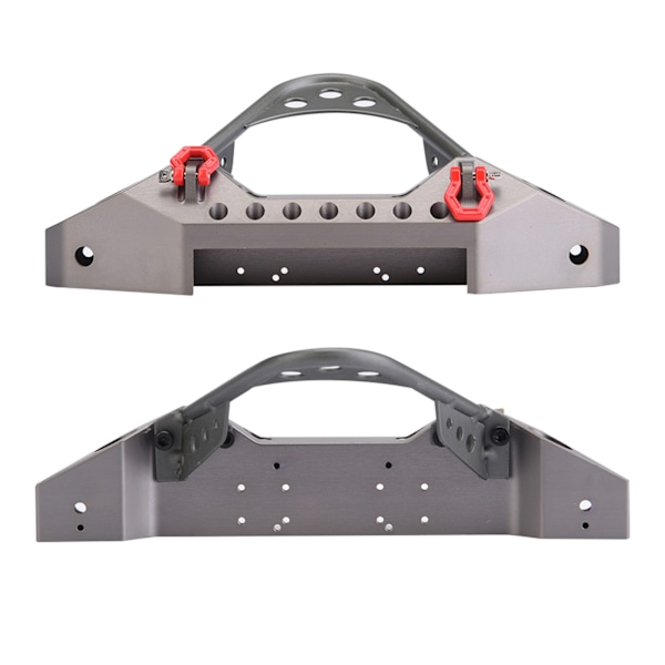 Metall främre stötfångare med 2 LED-lampor för Traxxas TRX-4 1/10 RC bandbil (titanfärg)