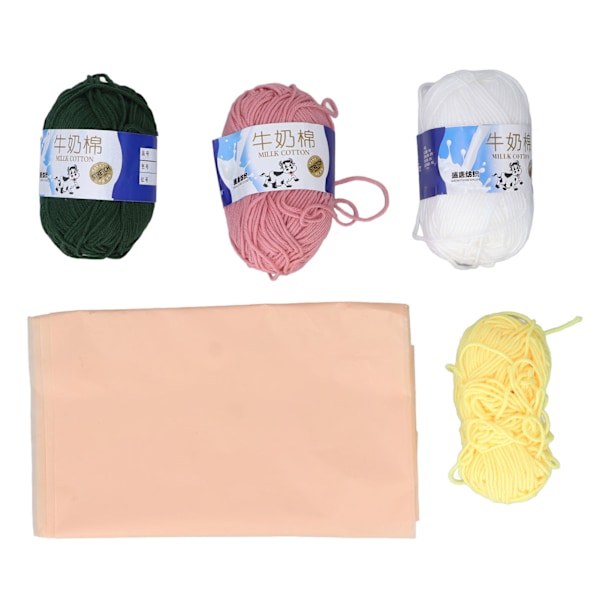 Håndstrikket Buket Materialesæt Fint Håndværk Kunstig Blomsterbuket Materialer DIY Garn Buket Kit til Pige Gave 6 Pink Tulipaner 3 Hvide