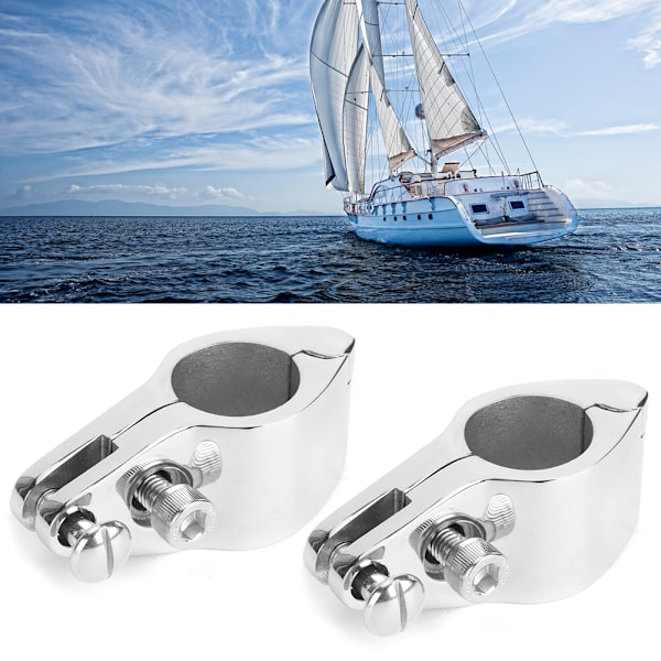 2 stk Bimini Topp Kjeve Glideklemme Stål Båt Hardware Tilbehør for Oppblåsbare Kommersielle Yachter 22MM