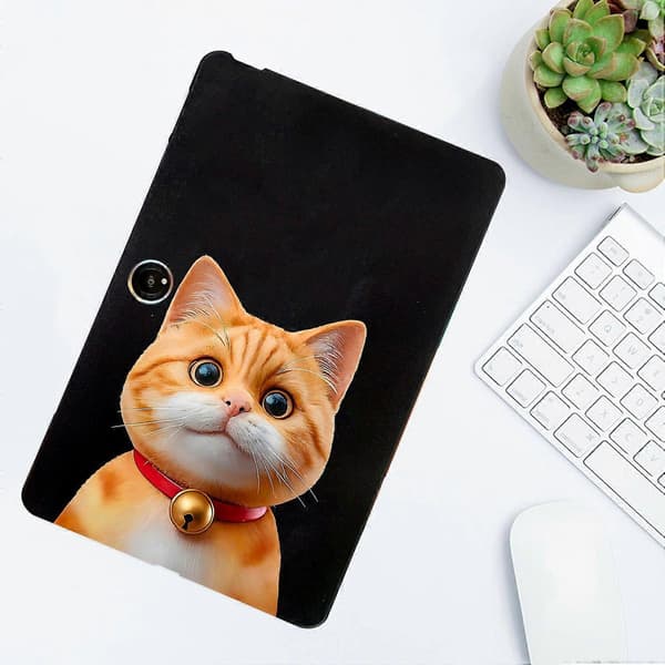 Case for OnePlus Pad 2 with Pattern Print, Slim TPU Tablet Protective Case - Shorthair Cat