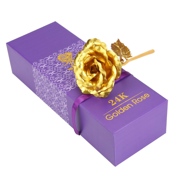 Ainutlaatuinen 24k kultafolioruusu – erityinen lahja tyttöystävälle, äidille tai vaimolle