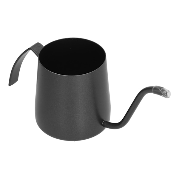 Kaffe Kanna Rostfritt Stål Lång Smal Pip Gås Hals Obelagd Tekanna för Hem Svart 350ml