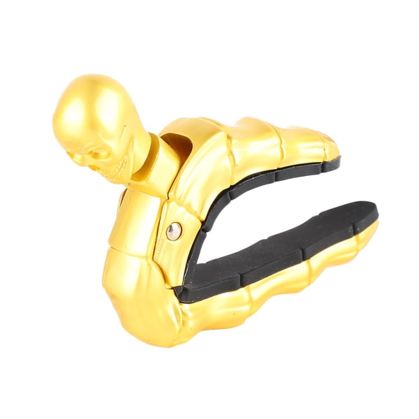 Akustisk gitarr Capo Skalle Form Ganska cool metall elektrisk klassisk gitarr Capo för Ukulele Gold