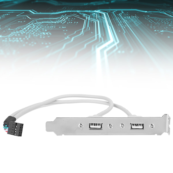 2-Port Bakpanelkabel USB2.0 Datorchassi Förlängning Nätverksadapter C0508