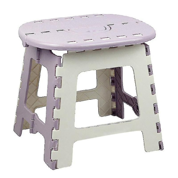 Kannettava kokoontaittuva tuoli Muovinen kokoontaittuva tuoli kotiin kokoontaitettava jakkara (violetti)