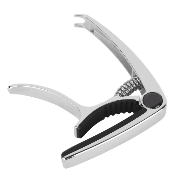 Gitarr Capo Metal Justerbar fjäderspänning Capo för akustisk elektrisk Ukulele Bas Silver