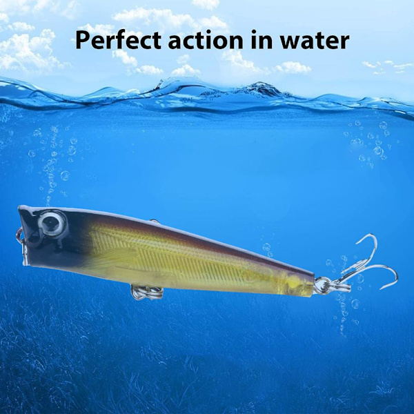 4 st Fiske Saltvatten Popper Lures Surf Fiske Lures Topwater Flytande Fiske Lures Surffiske Flytande Lure