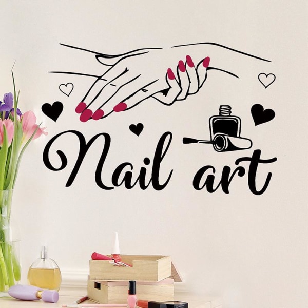 Nail art stickers nail art studio makeup bord hjemmebaggrund dekoration wallstickers