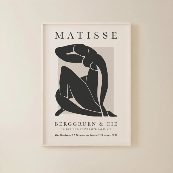 Sæt med 2 (20×30 cm) uindrammede print, Henri Matisse Nordisk abstrakt botanisk lærred Stue Soveværelse HD Dekorativ Airbrush vægmaleri