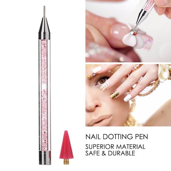 Silikone Soft Head Dual End Nail Dotting Tegning Painting Pen Nail Art Manicure Tool