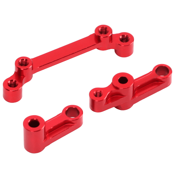 RC Ohjausyksikön Asennussarja Alumiiniseos Kestävä RC-autot Metalliparannus Osia 1/16 Kaukosäätimellä Auto Red