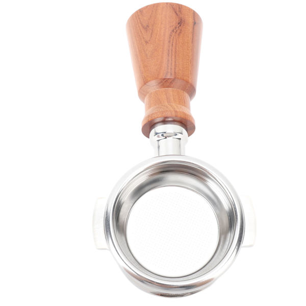 58mm pohjaton portafilter, ultrahieno verkko, irrotettava suodatin, ontto muotoilu, ruostumaton teräs, pohjaton portafilter Expobar E61 Siam Rosewoodille
