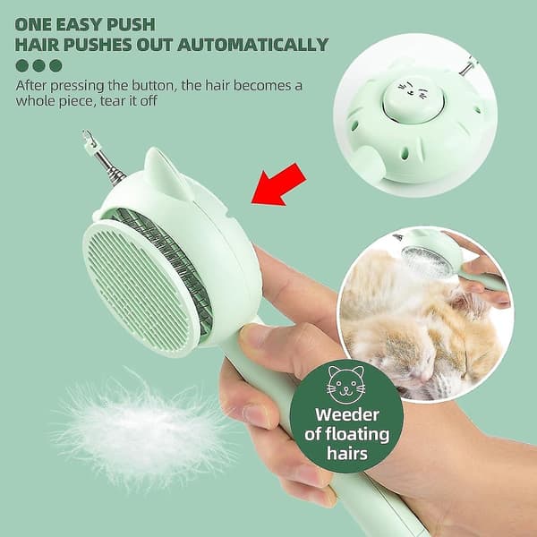 Interactive Cat Toy, Multifunctional Cat Toy with Practical Hair Combing, Five Light Patterns, Retractable