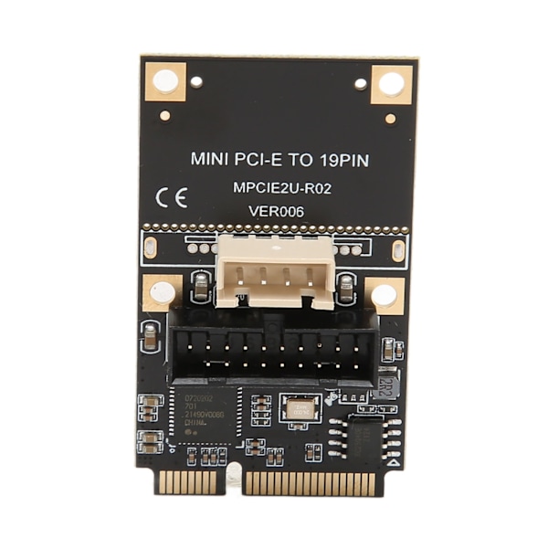 Mini PCIE till USB3.2 GEN1 Front 19Pin Expansionskort 5Gbps USB Hot Swap Expansionskort för Windows XP 7 8 10 11 för LINUX