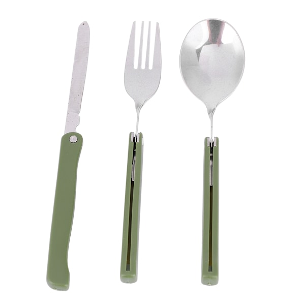 Udendørs, foldbar gaffelkniv med ske i rustfrit stål, servicesæt til camping picnic-ture