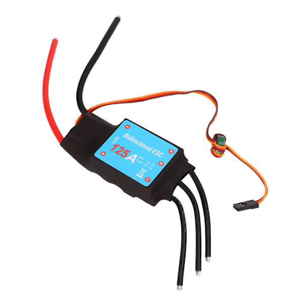 Borstlös ESC Svart 125A Borstlös ESC RC Båt Tvåvägs Vattenkyld ESC för RC Båtar Undervattenpropeller