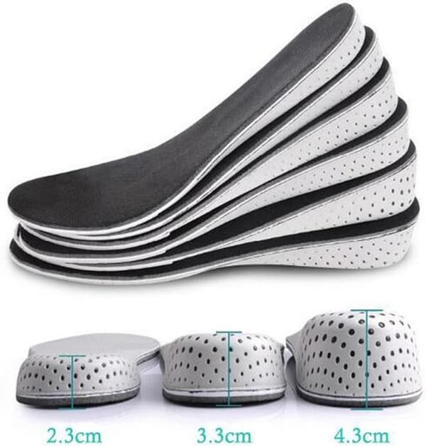 1 Pair Height Increasing Shoe Inserts Breathable Memory Foam Height Increasing Insoles Invisible Increased Heel Lift Shoe Inserts 3.3cm