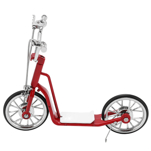 Röd Modell Scooter 1:10 Skala Robust Legering Utsökta Färger Hög Simulering Iögonfallande Gjuten Scooter för Bord Bil
