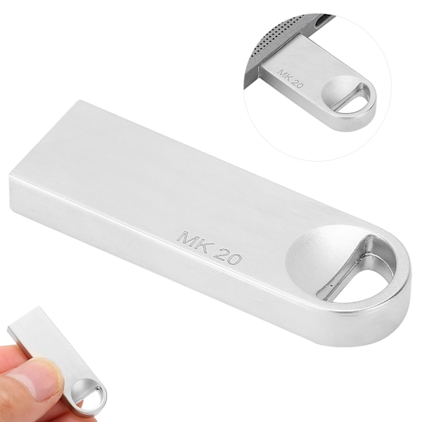 MAIKOU Mini Aluminiumlegering U Disk Bærbar Moderne USB 2.0 Flash Drive (32G) Sølv
