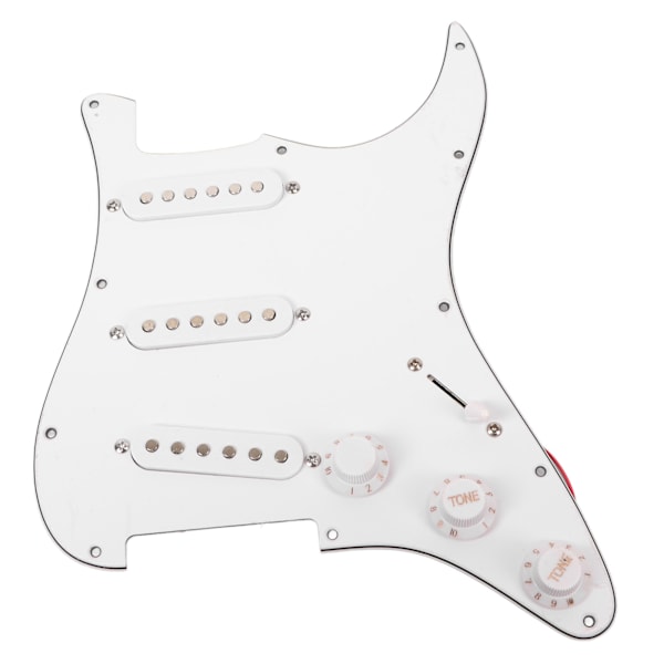 Elektrisk gitar pickup Single Coil Clear Sound 11 hull Prewired Pickup Erstatning Hvit