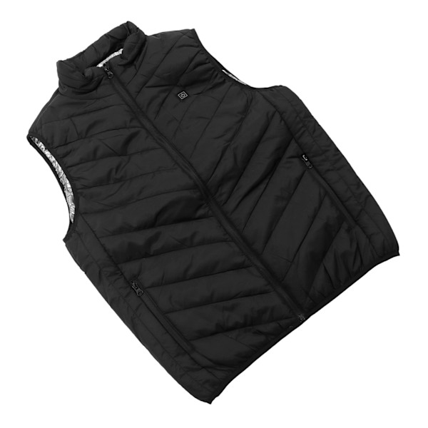 Opvarmet Vest Single Control 9 Zone Intelligent Tykkelse Varmt Elektrisk Opvarmet Jakke til Vinter Sort 4XL