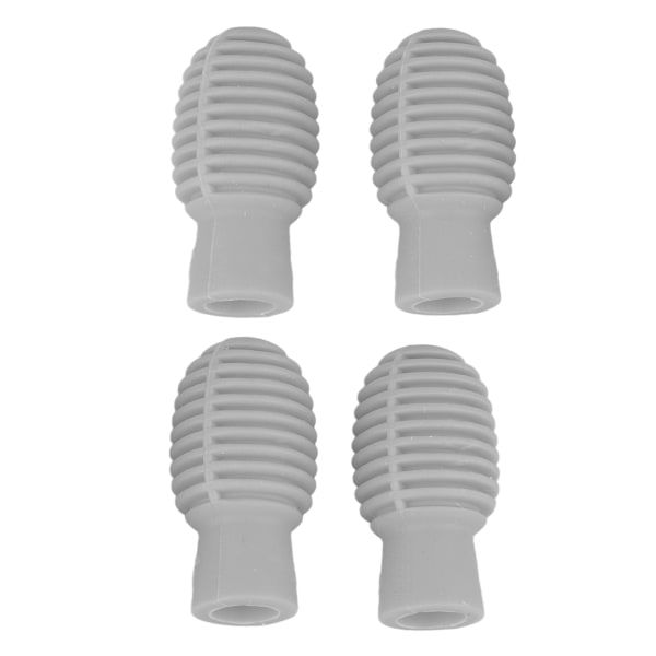 4st Drumstick Silent Tip Silent Drum Stick Dampener Mallet Mute Tip Instrument Tillbehör Grå