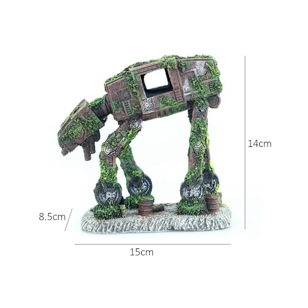 Harpiksrobot Hund Form Akvarium Dekorasjon Simulering Robot Hund Akvarium Landskap