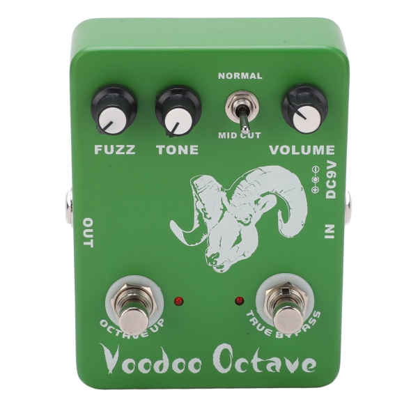 Voodoo Octave Fuzz gitareffektpedal - Justerbar, enkel True Bypass