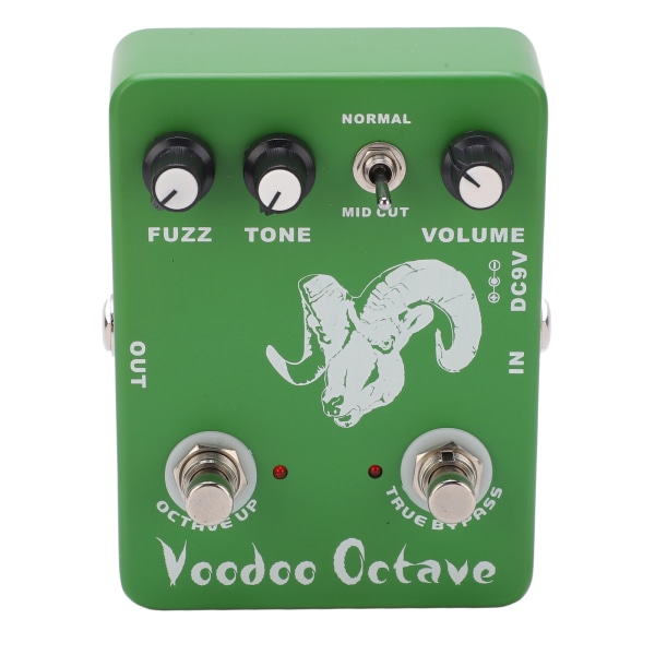 Voodoo Octave Fuzz Guitar Effect Pedal - Justerbar, Single True Bypass