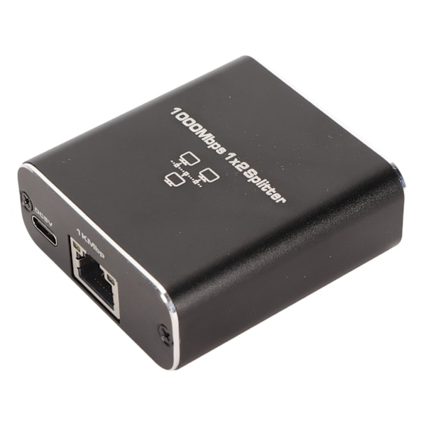 Ethernet Splitter RJ45 Netværksport 1 til 2 Porte Aluminium Legering Gigabit Netværksswitch 1000Mbps