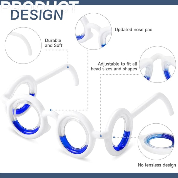 Anti-bevegelsessyke briller (hvit) Anti-bevegelsessyke briller Anti-kjøresyke briller Anti-sjøsyke briller Barn og voksne