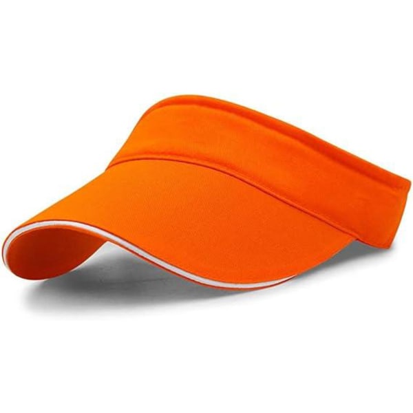 Anti UV Visir Cap Dame Visir Cap Men Sol Visir Anti-Sun Beach Visir, Orange