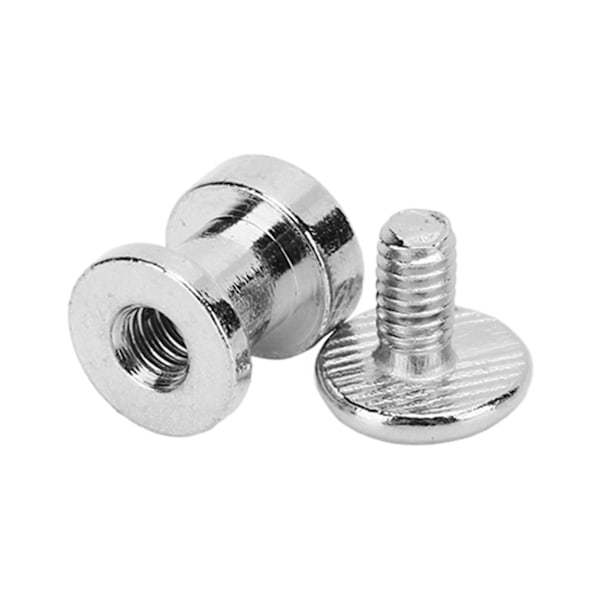 300 Set DIY Bokbindningsskruv Dubbla Lager Platt Huvud Slätare Kanter Chicago Skruvar Sortimentset för DIY Kläder Väskor Silver