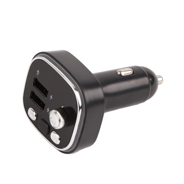 Bil Bluetooth Afspiller 2 USB Porte Oplader 7 Farvede Lys FM Sender Til Håndfri Opkald Sølv