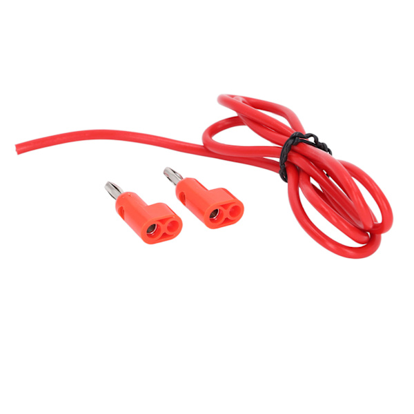 4 mm bananplugg hane till hane testledning lödfri mässing elektrisk testkabel J.70005Röd