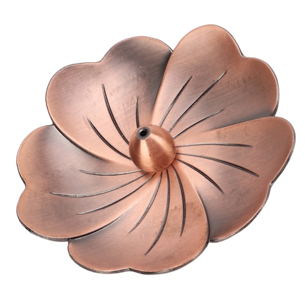 Røgelsespindholder Retro Elegant Unik Blomsterform Separat Design Rød Kobberfarve Røgelsespindholder
