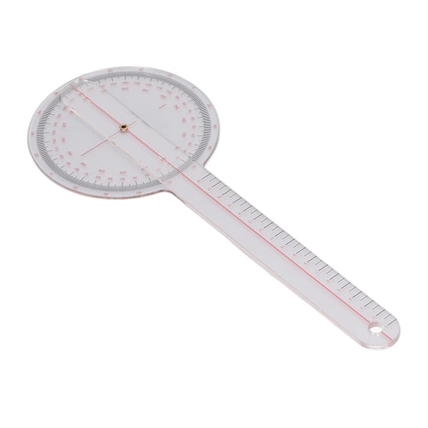 Ortopædisk goniometer i stor størrelse - 360° vinkelmåler til knæ-, albue- og skulderterapi (31,6 cm/12,4 tommer)