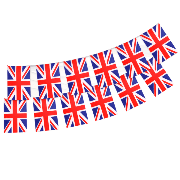 Union Triangular Bunting 25 stk britiske flagg 70-årsjubileum England flagg Bunting for Queen s Platinum Jubilee Pub Royal Party Decor