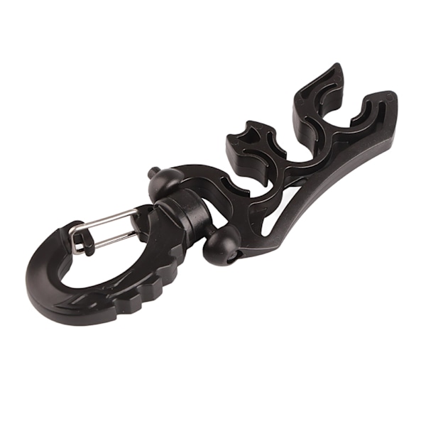 Fortsett å dykke Dykking Undervanns Plast Dobbel BCD Slangeholder med Klips Spenne Krok (svart)