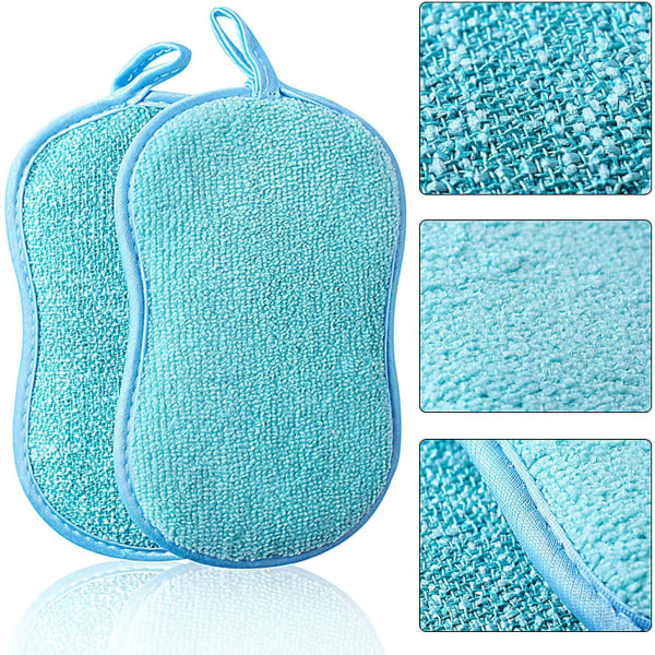 5 tilgjengelige gjenbrukbare mikrofiberoppvaskskraper Miljøvennlige antibakterielle puter Luktfri børste for husholdningsovner Gryter med selvklebende krok