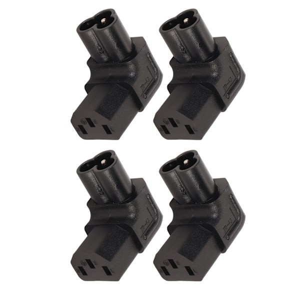 4 stk. IEC320 C6 til IEC320 C13 Strømadapter Plug and Play C6 til C13 Højre Vinkel 90 Grader Strømadapter til UPS PDU Server