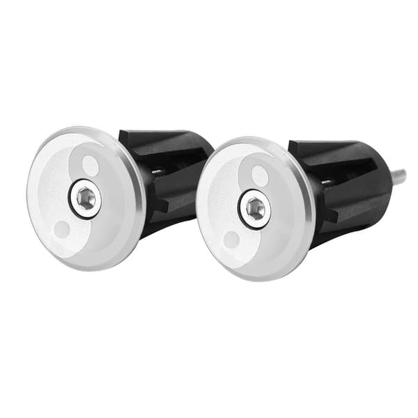 1 par aluminiumslegering cykelstyr greb endehætte prop tilbehør (titanium)
